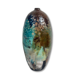 Tall Raku Bottle
