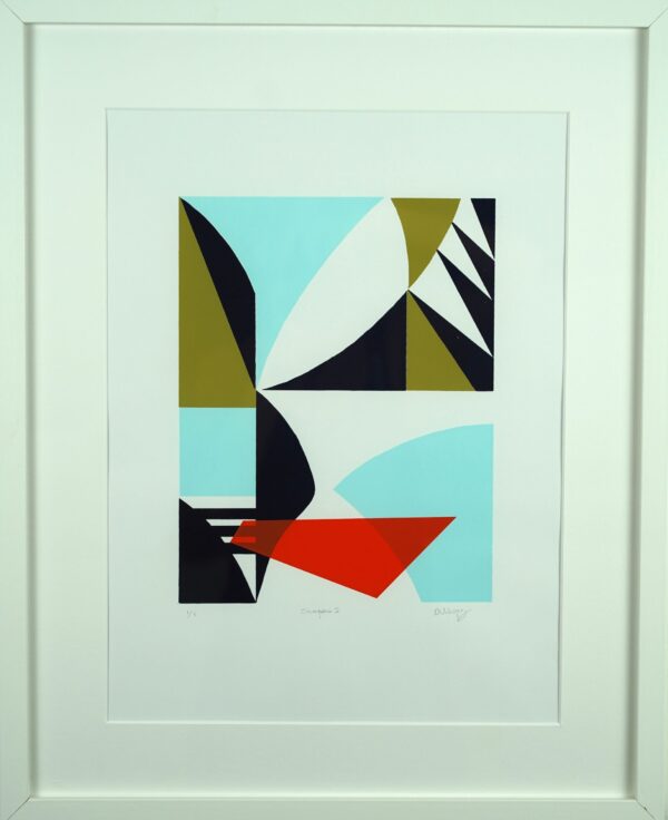 Shapes with Orange Screenprint