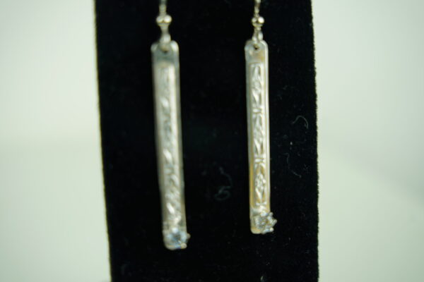 Patterned on Plain Drop Earrings