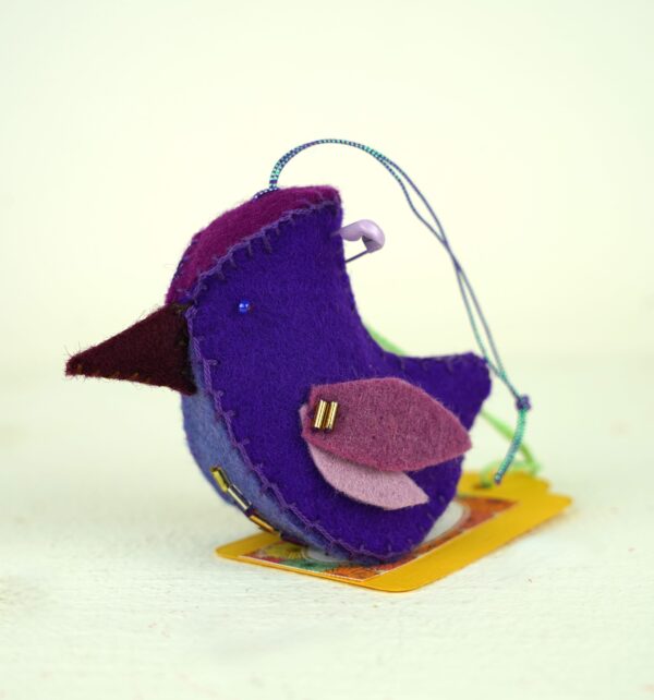 Songbird Ornament, Violet