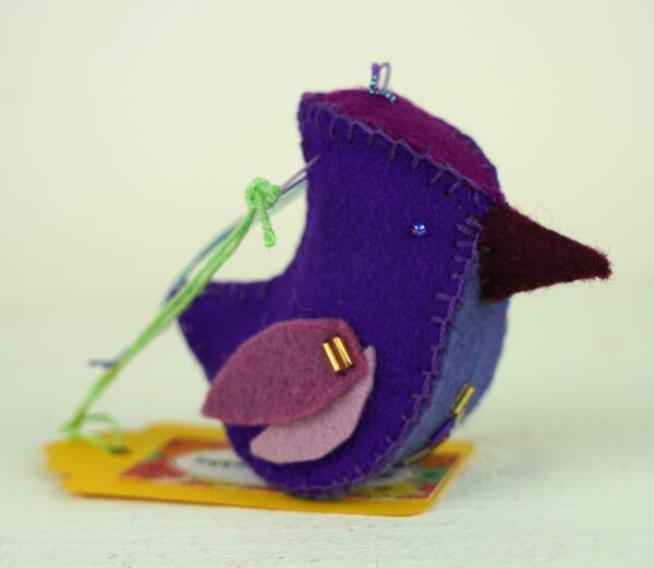 Songbird Ornament, Violet