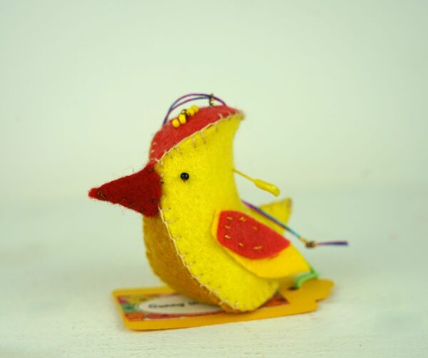 Songbird Ornament, Sun Yellow