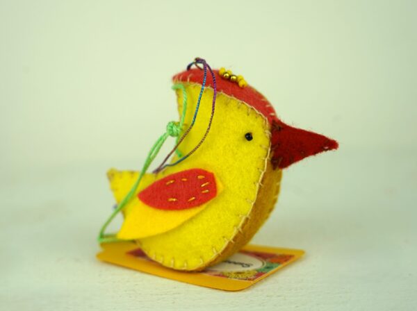 Songbird Ornament, Sun Yellow