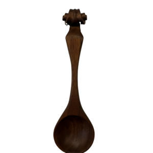 Walnut Coffee Scoop with Scroll Detail