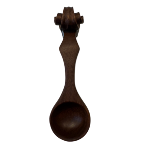 Small Walnut Scoop with Scroll Detail