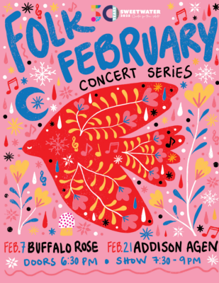 2025 Folk February Poster designed by Kat Walker